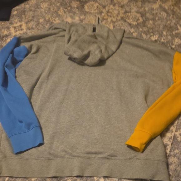 Nike Gray Hoodie with Blue and Yellow Accents - Picture 5 of 5